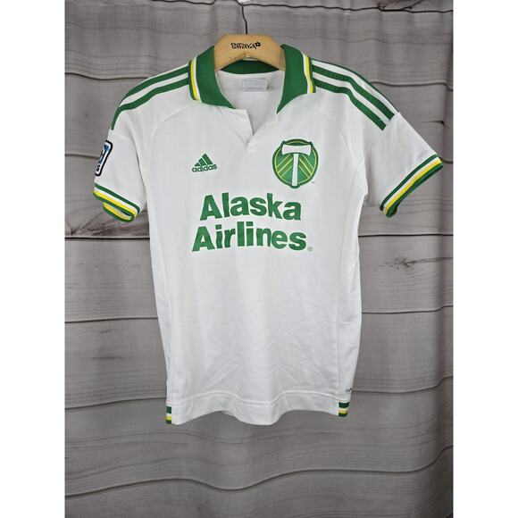 2011 Vintage Adidas MLS Portland Timbers Soccer Jersey Sz M Kids #B47 - Picture 1 of 7